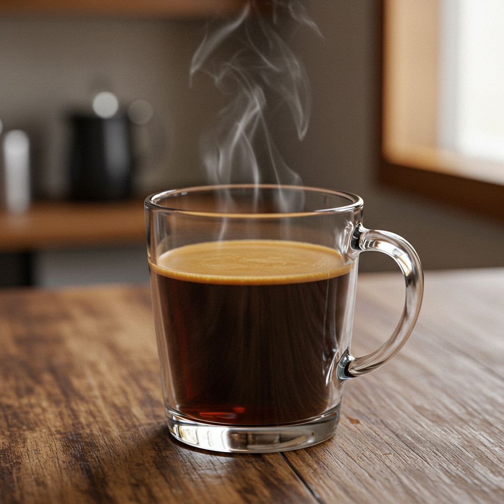 Taza de café ecuatoriano de altura y granos de café de especialidad